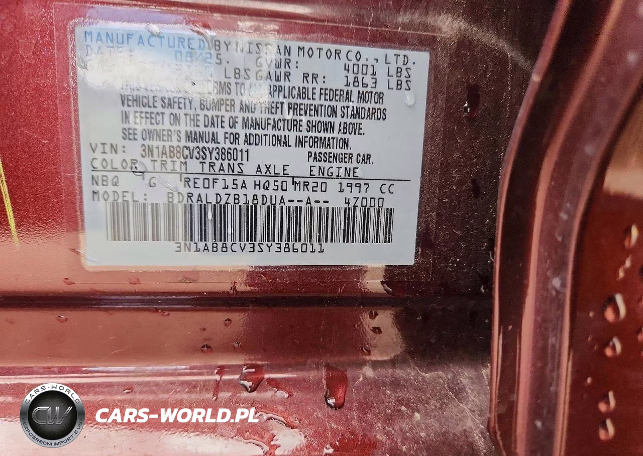 2025 Nissan Sentra Sv VIN:3N1AB8CV3SY386011 - 12