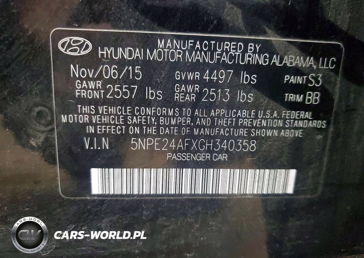 2016 Hyundai Sonata Se VIN:5NPE24AFXGH340358 - 12