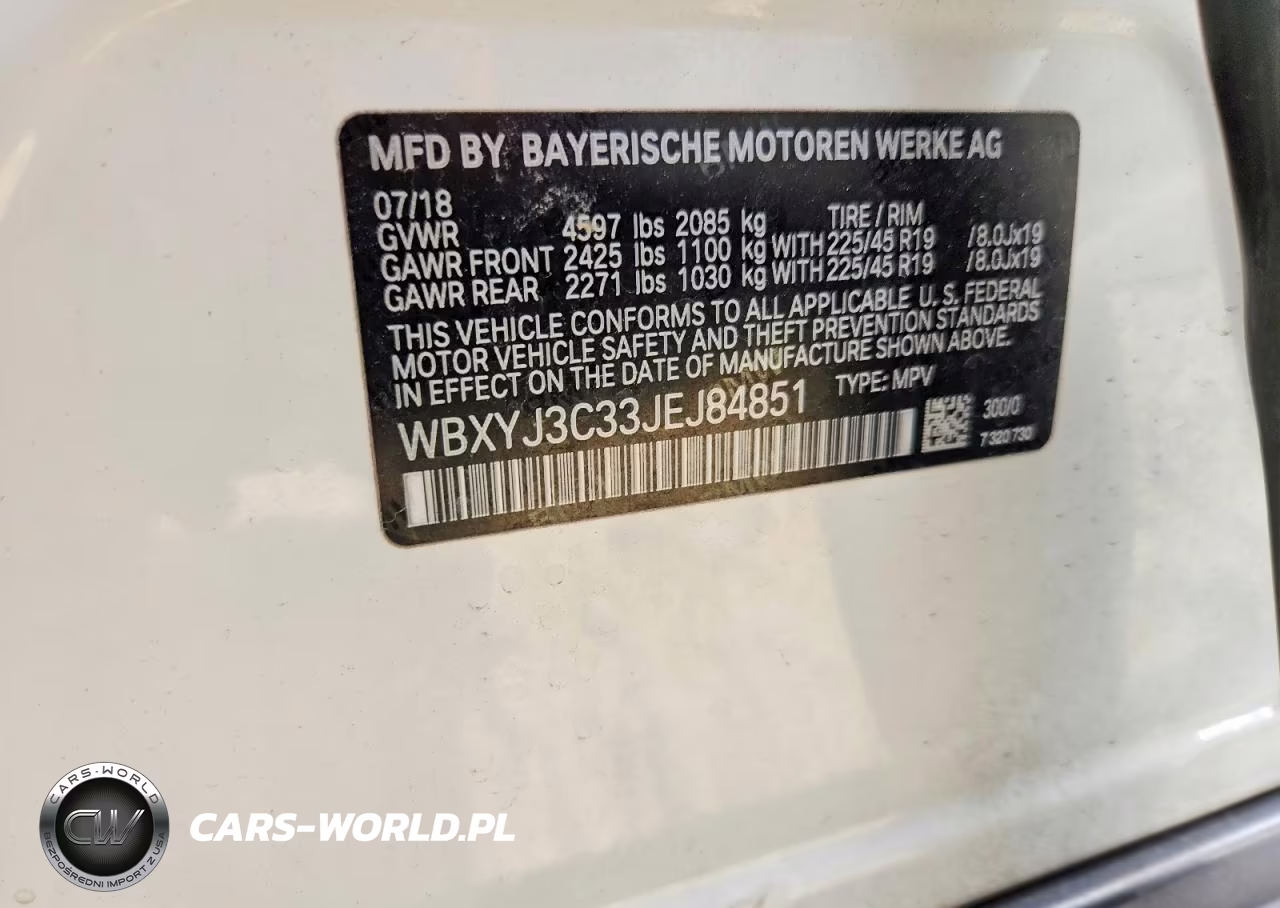 2018 BMW X2 Sdrive28I VIN:WBXYJ3C33JEJ84851 - 13