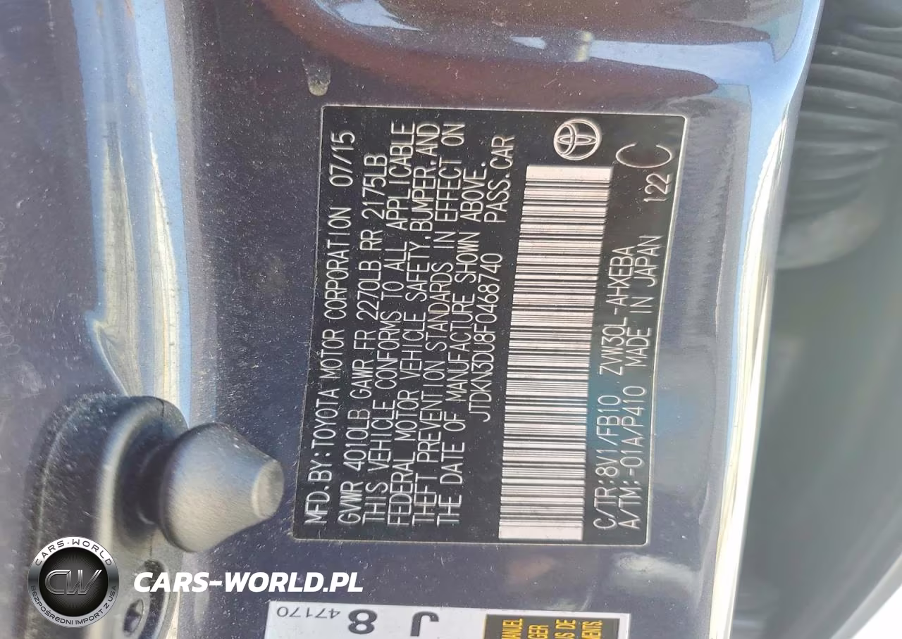 2015 Toyota Prius Two VIN:JTDKN3DU8F0468740 - 13