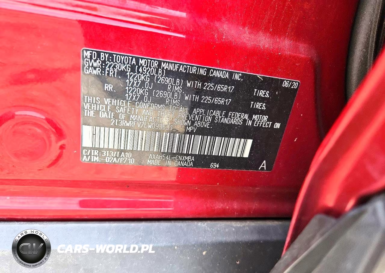 2020 Toyota Rav4 Hybrid Xle VIN:2T3RWRFV7LW093631 - 13