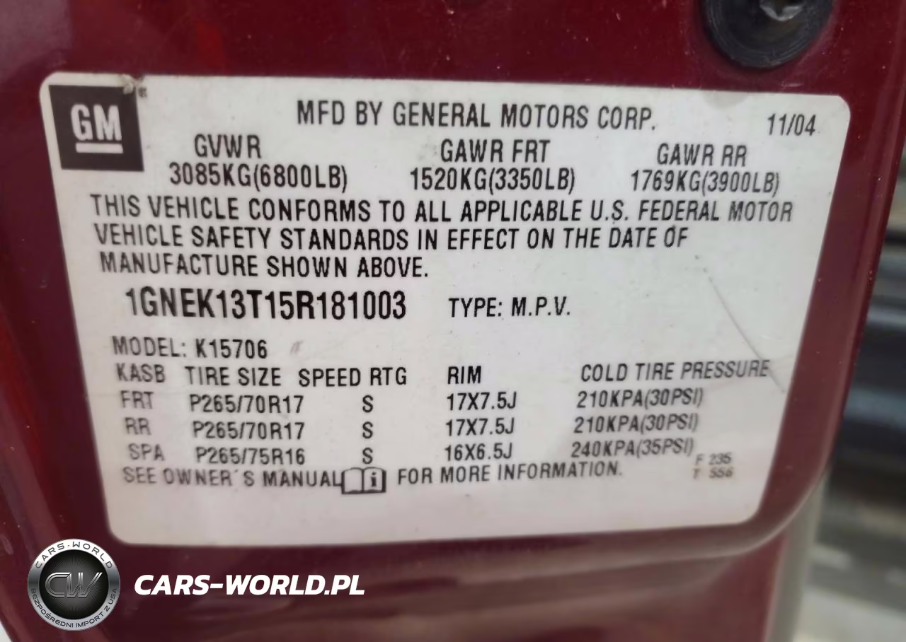2005 Chevrolet Tahoe K1500 VIN:1GNEK13T15R181003 - 13