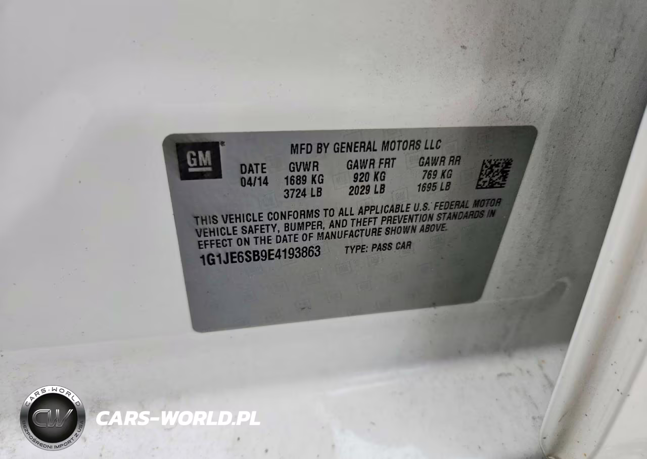 2014 Chevrolet Sonic Ltz VIN:1G1JE6SB9E4193863 - 12