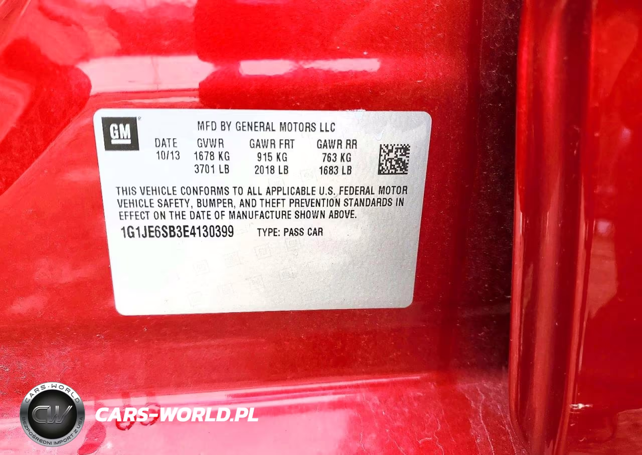 2014 Chevrolet Sonic Ltz VIN:1G1JE6SB3E4130399 - 12