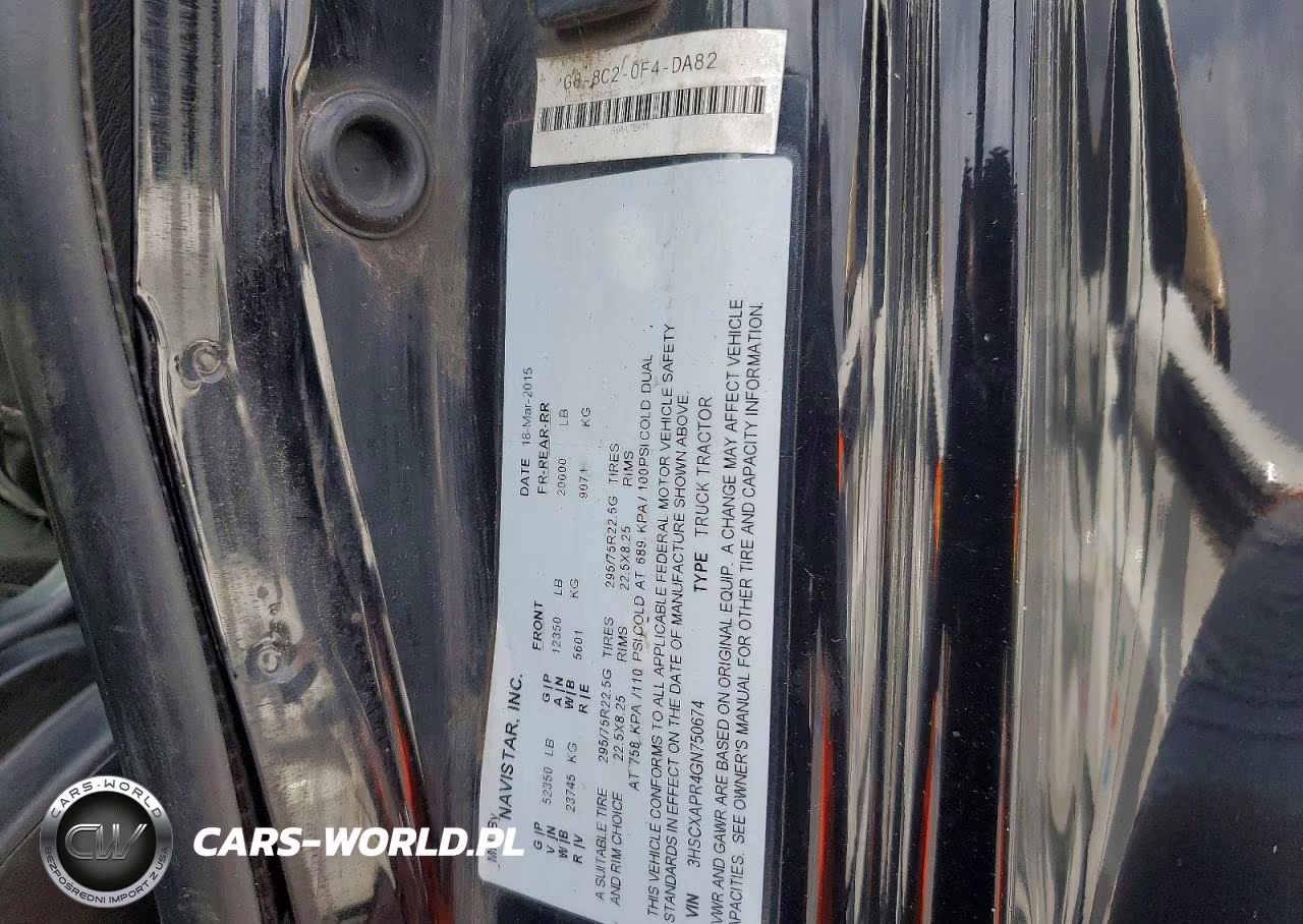 2016 International Lf517 Semi Truck VIN:3HSCXAPR4GN750674 - 13