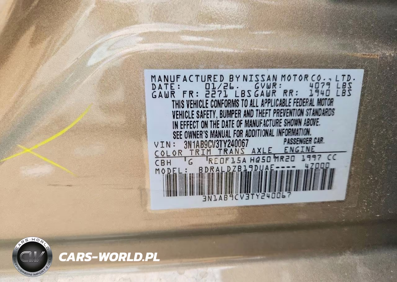 2026 Nissan Sentra Sv VIN:3N1AB9CV3TY240067 - 12