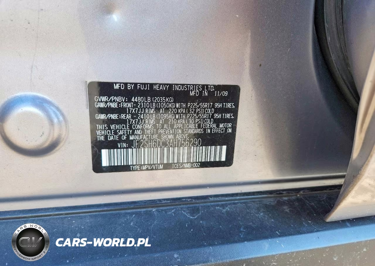 2010 Subaru Forester 2.5X Limited VIN:JF2SH6DC3AH756290 - 13