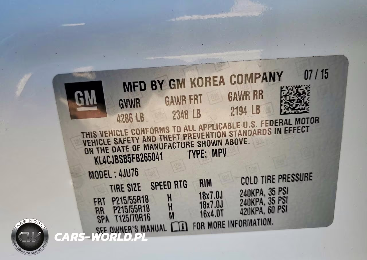 2015 Buick Encore Convenience VIN:KL4CJBSB5FB265041 - 14