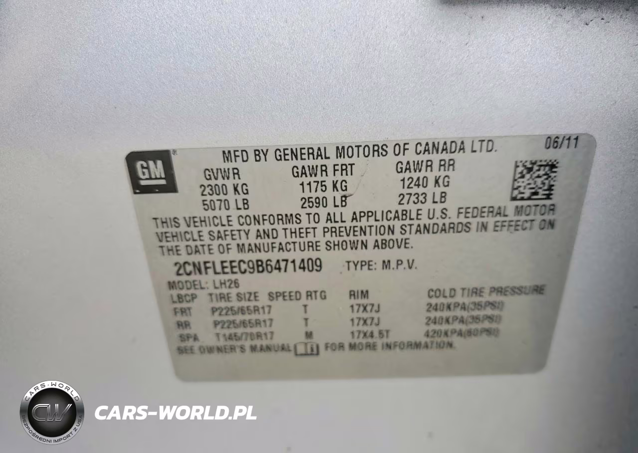 2011 Chevrolet Equinox Lt VIN:2CNFLEEC9B6471409 - 13