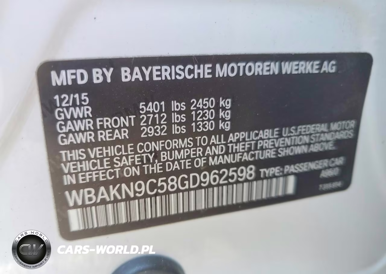 2016 BMW 550 I VIN:WBAKN9C58GD962598 - 13