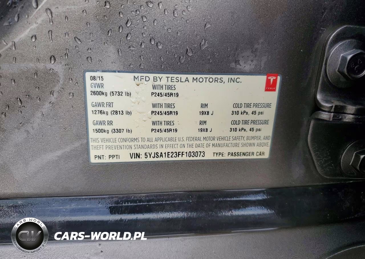 2015 Tesla Model S VIN:5YJSA1E23FF103073 - 12