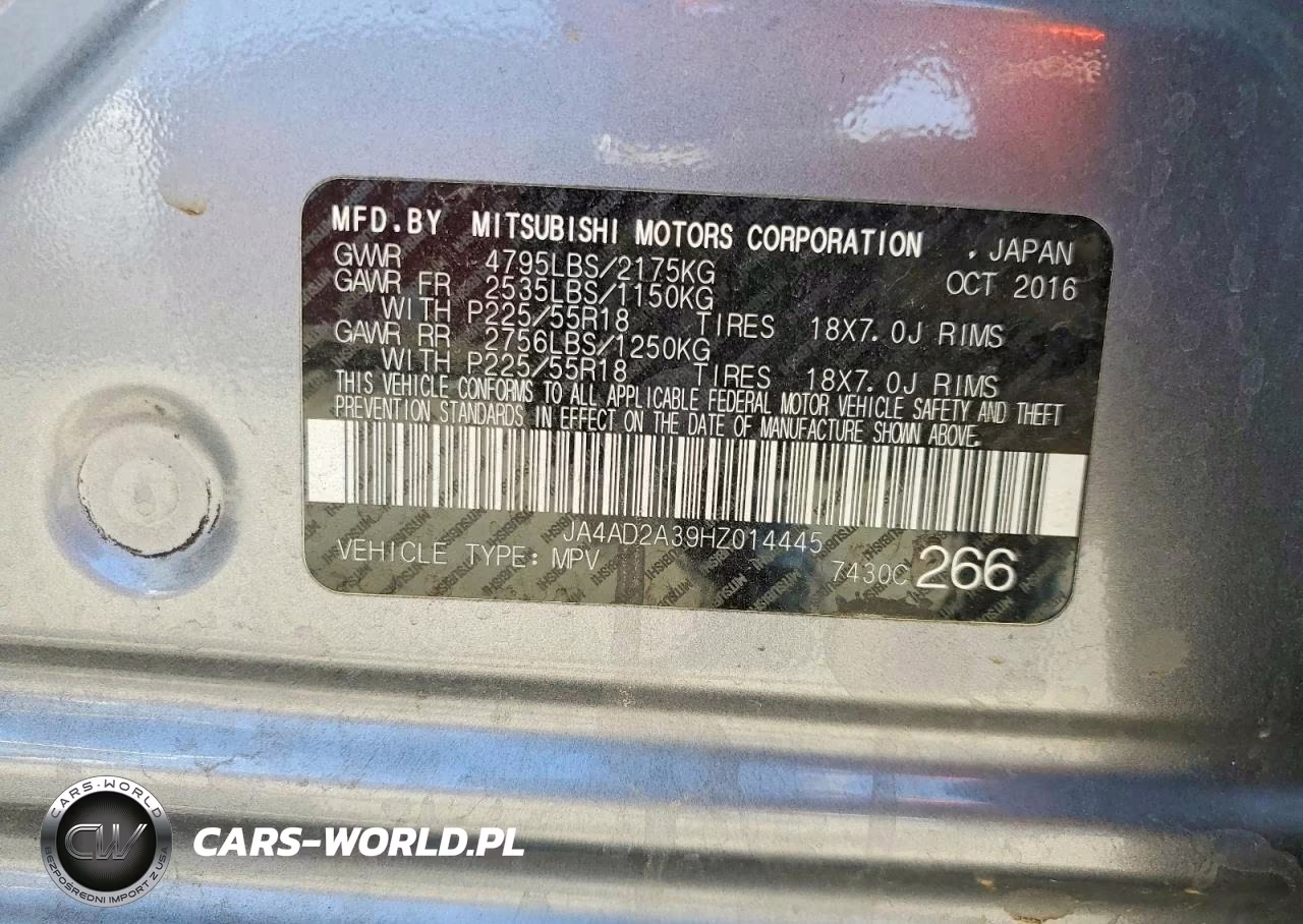 2017 Mitsubishi Outlander Es VIN:JA4AD2A39HZ014445 - 14