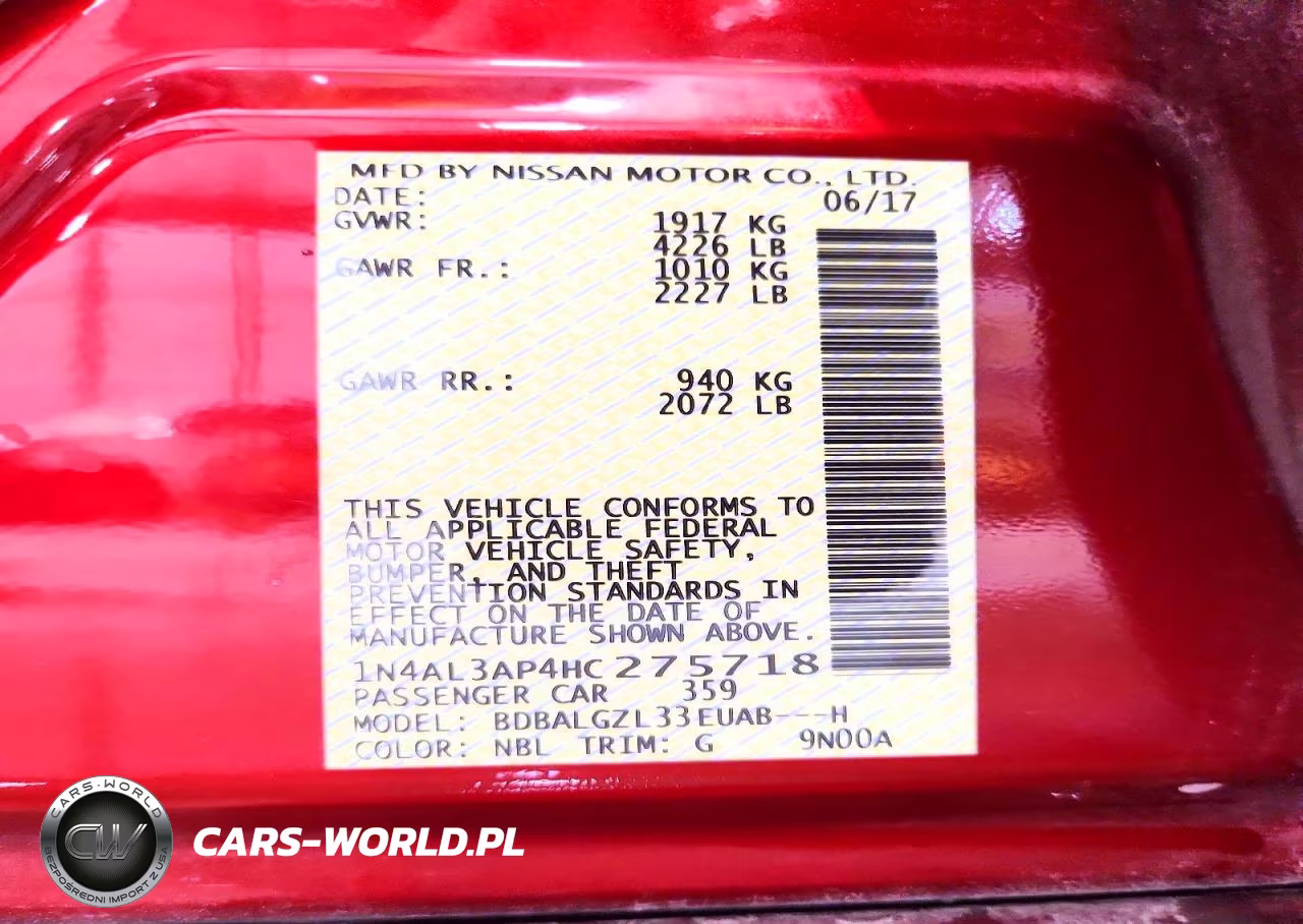 2017 Nissan Altima 2.5 S VIN:1N4AL3AP4HC275718 - 12