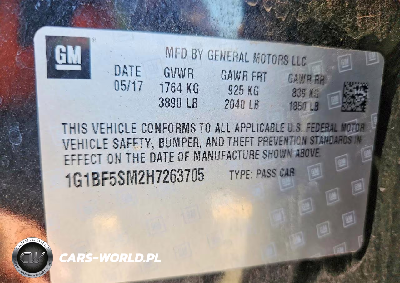 2017 Chevrolet Cruze Premier VIN:1G1BF5SM2H7263705 - 12