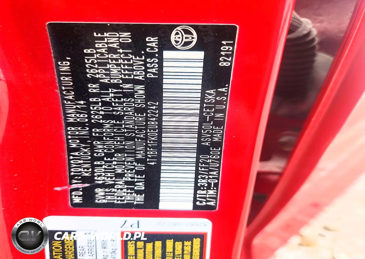 2014 Toyota Camry Se VIN:4T1BF1FK0EU842242 - 12