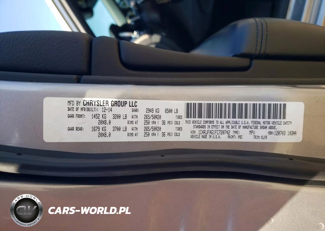 2015 Jeep Grand Cherokee Laredo VIN:1C4RJFAG1FC720742 - 13