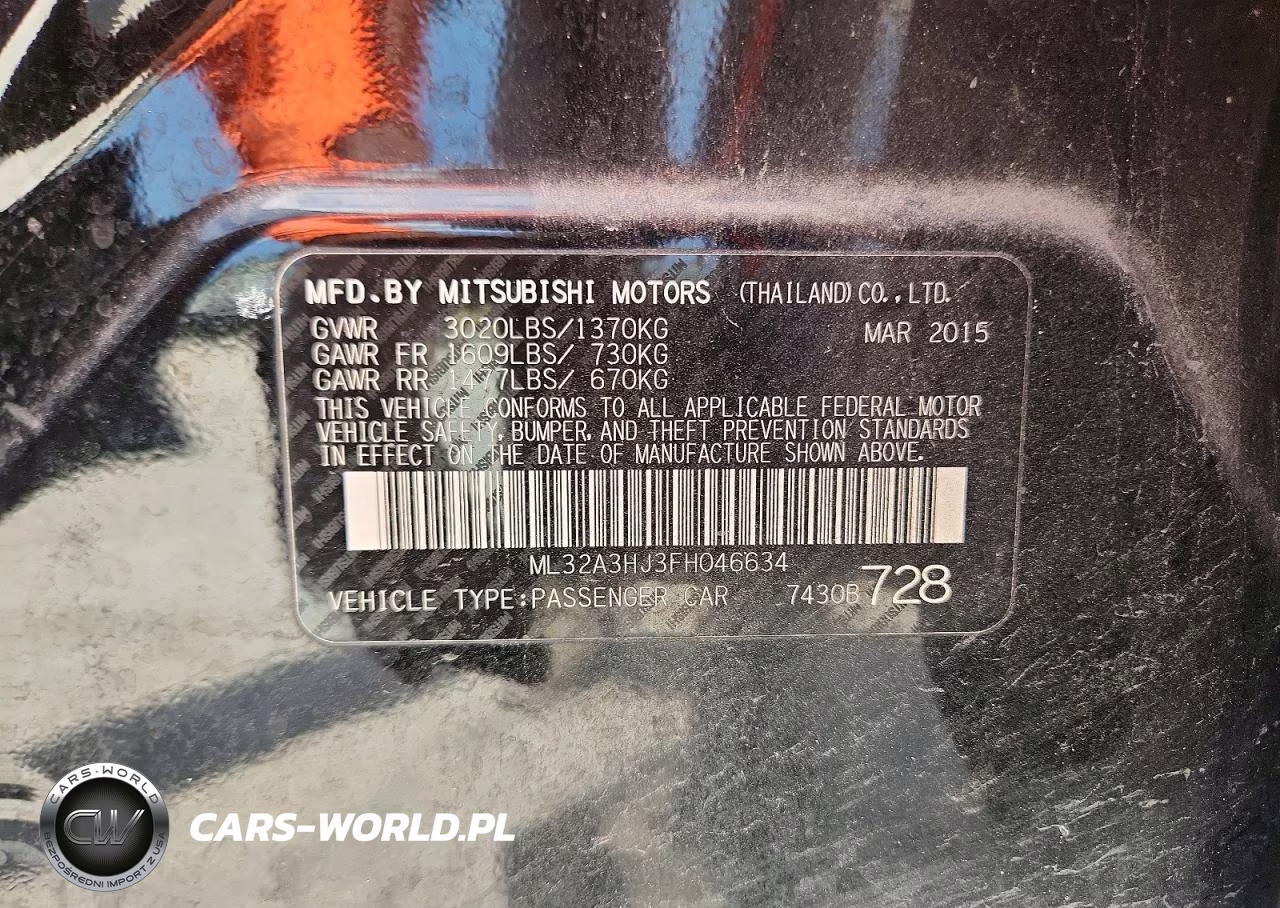 2015 Mitsubishi Mirage De VIN:ML32A3HJ3FH046634 - 13