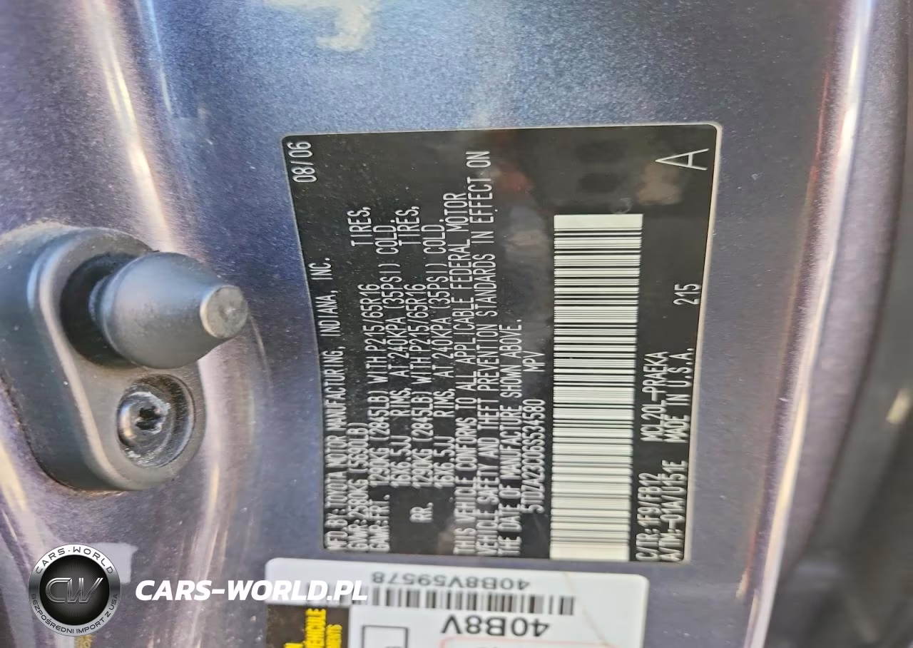 2006 Toyota Sienna Ce 8 Passenger VIN:5TDZA23C06S534580 - 12