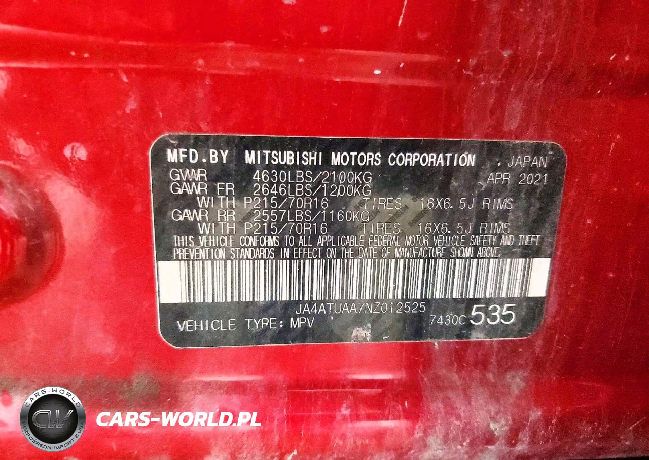 2022 Mitsubishi Eclipse Cross Es VIN:JA4ATUAA7NZ012525 - 13