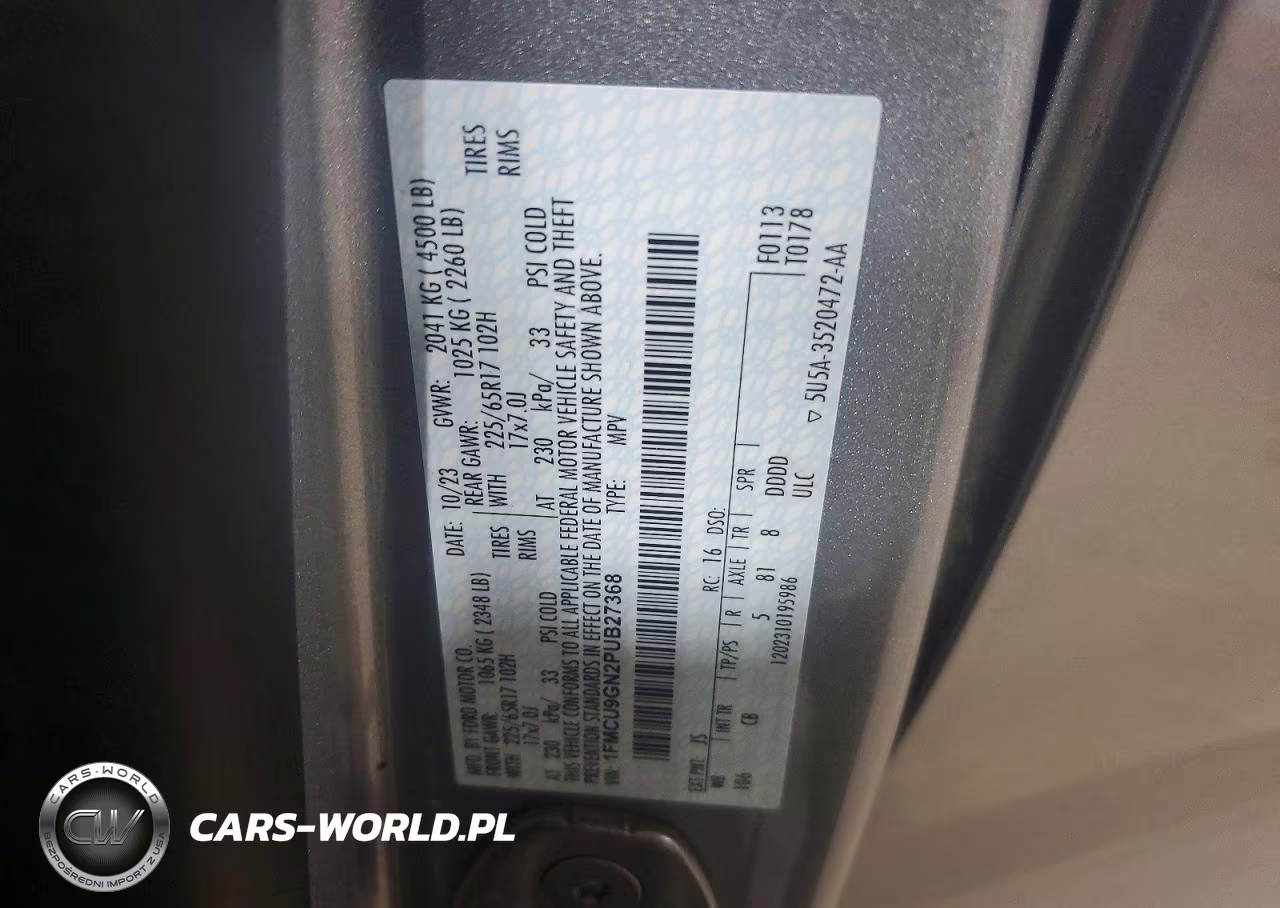2023 Ford Escape Active VIN:1FMCU9GN2PUB27368 - 13