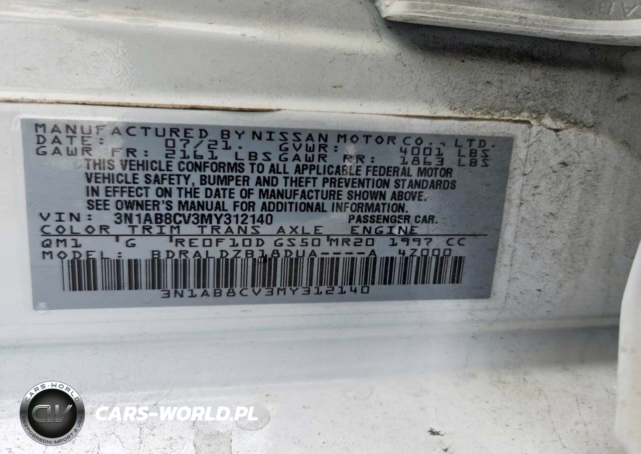 2021 Nissan Sentra Sv VIN:3N1AB8CV3MY312140 - 12