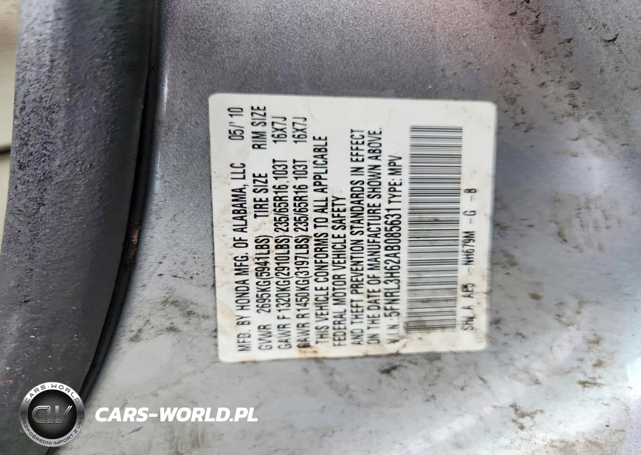 2010 Honda Odyssey Exl VIN:5FNRL3H62AB085631 - 13