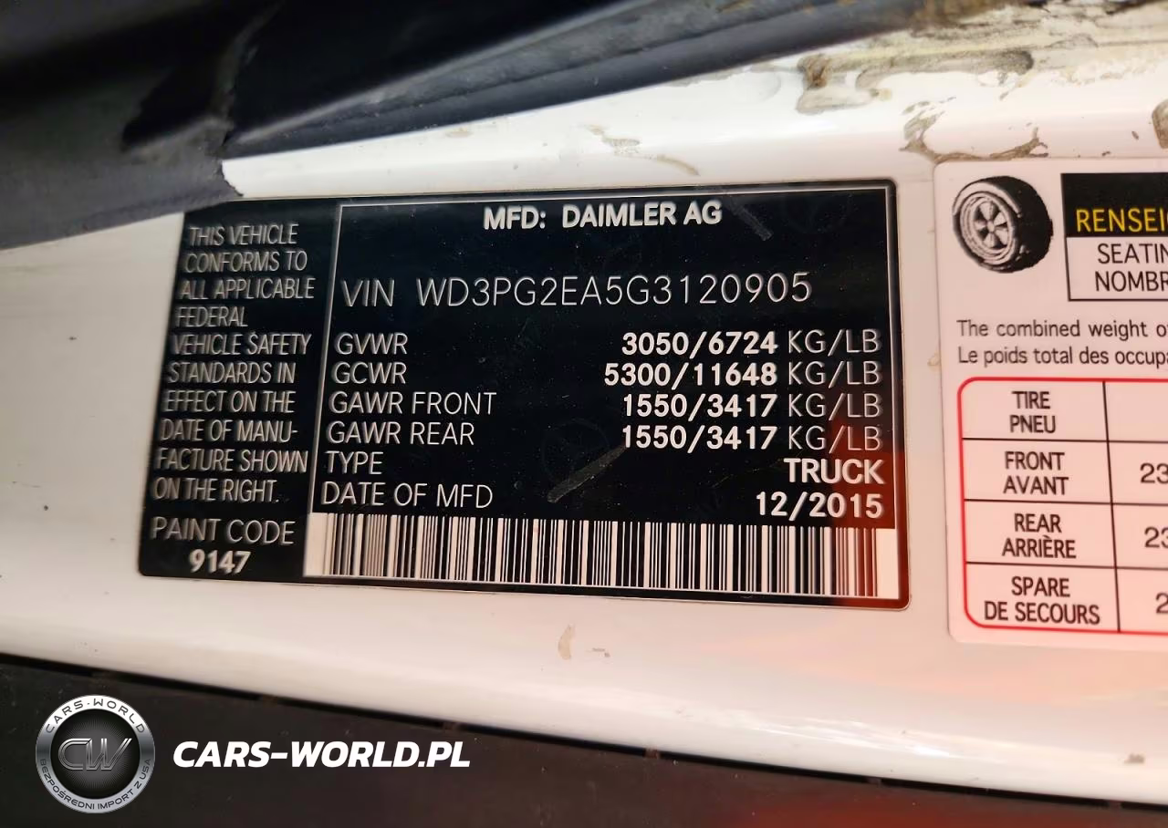 2016 Mercedes-Benz Metris VIN:WD3PG2EA5G3120905 - 13