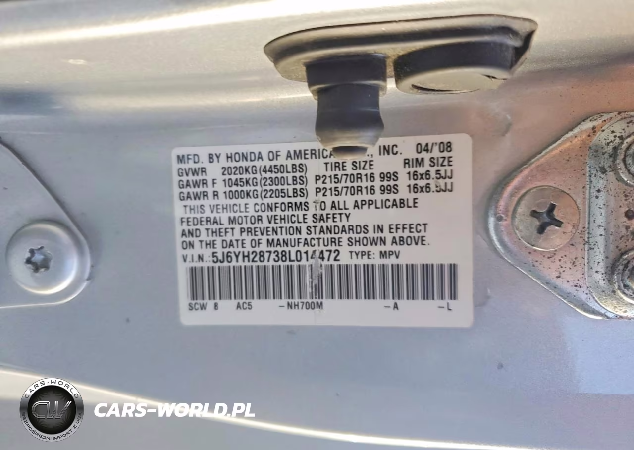 2008 Honda Element Ex VIN:5J6YH28738L014472 - 12