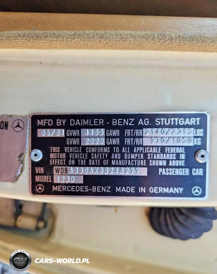 1981 Mercedes-Benz 300 D VIN:WDBAB30AXBB248299 - 12