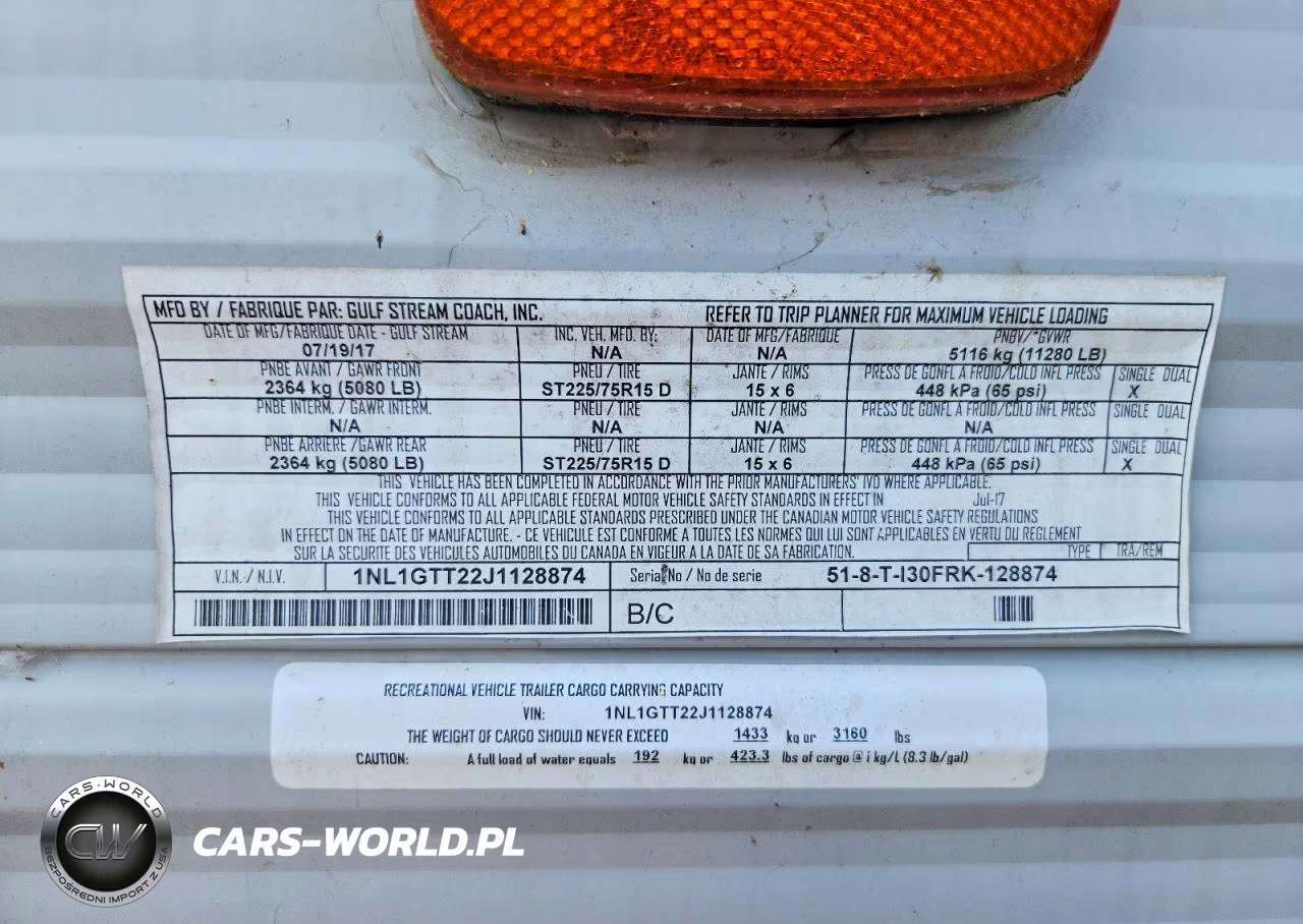 2018 Gulf Stream Innsbruck Camper VIN:1NL1GTT22J1128874 - 8