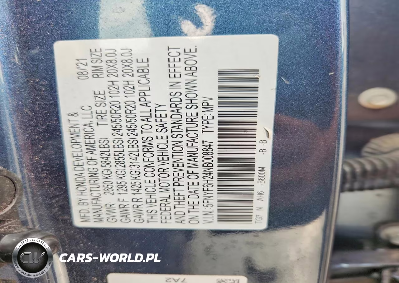 2022 Honda Pilot Se VIN:5FNYF6H24NB008847 - 14