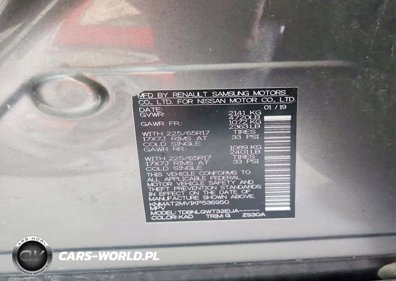 2019 Nissan Rogue S VIN:KNMAT2MV1KP536950 - 14