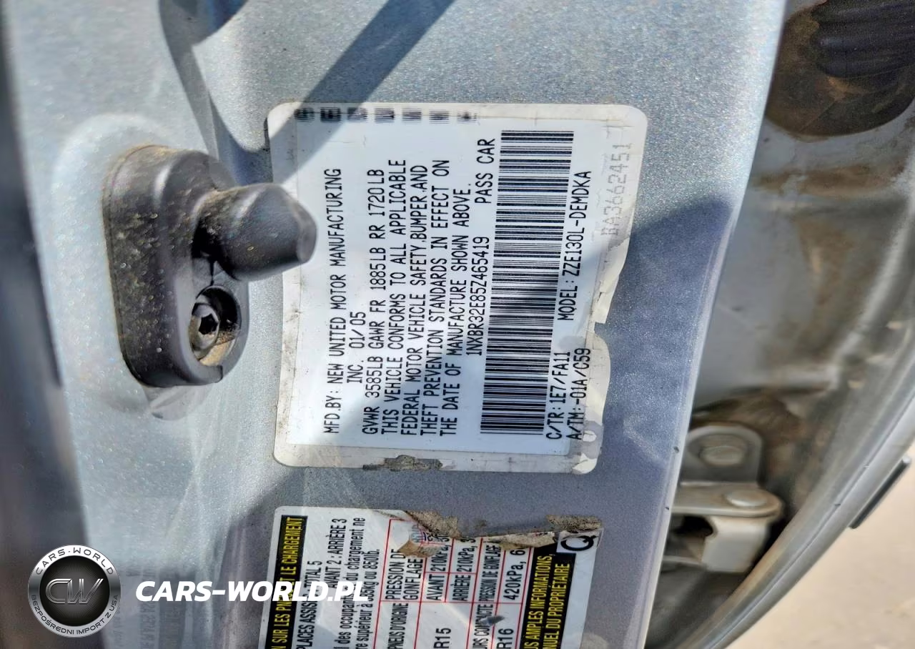 2005 Toyota Corolla Ce VIN:1NXBR32E85Z465419 - 12