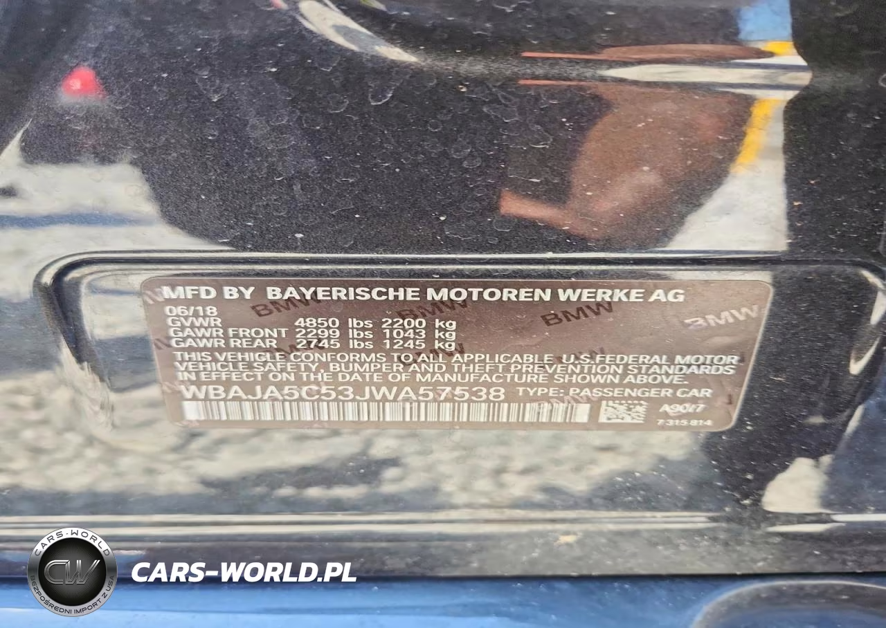 2018 BMW 530 I VIN:WBAJA5C53JWA57538 - 12
