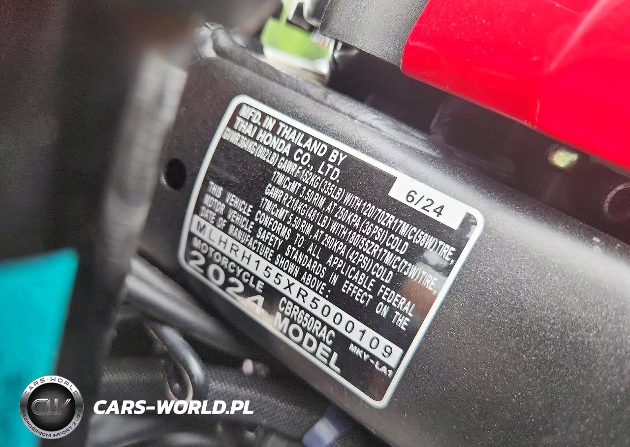 2024 Honda Cbr650 R VIN:MLHRH155XR5000109 - 9
