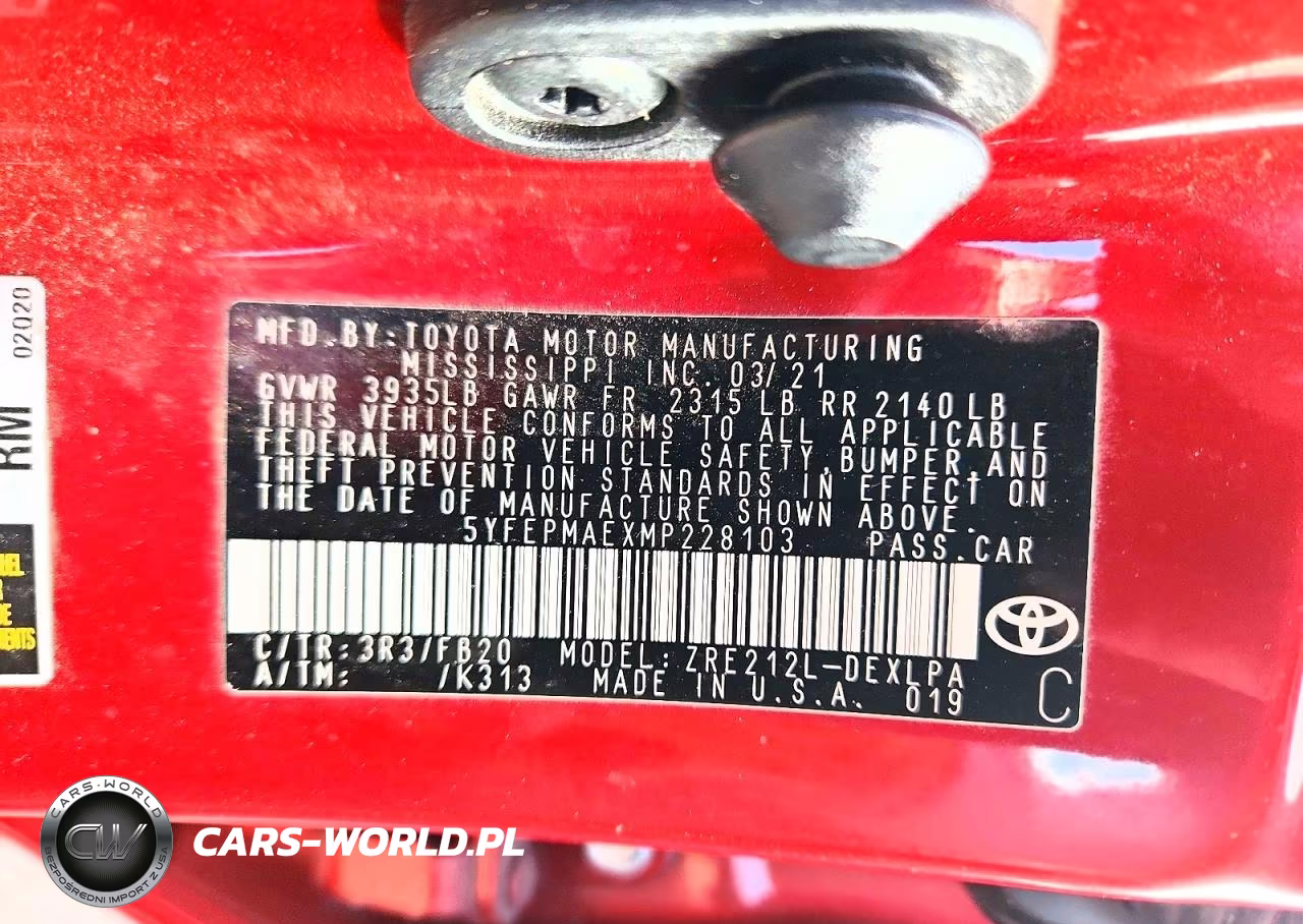 2021 Toyota Corolla Le VIN:5YFEPMAEXMP228103 - 12