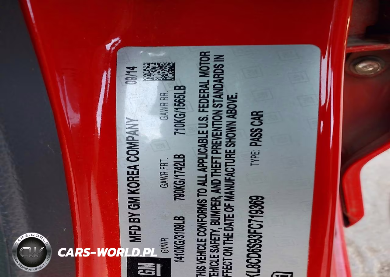 2015 Chevrolet Spark VIN:KL8CD6S93FC719369 - 12