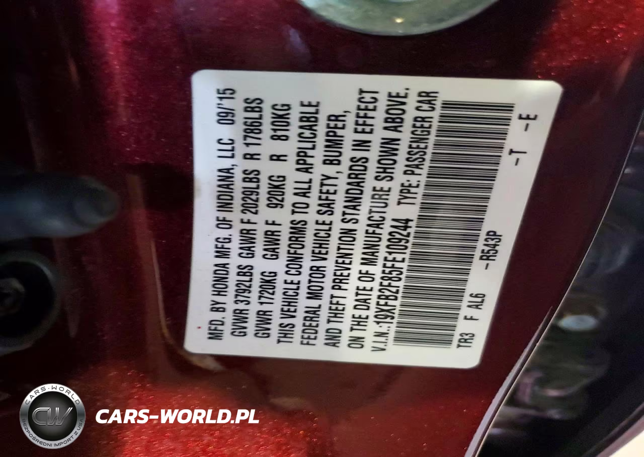 2015 Honda Civic Ex VIN:19XFB2F85FE109244 - 12
