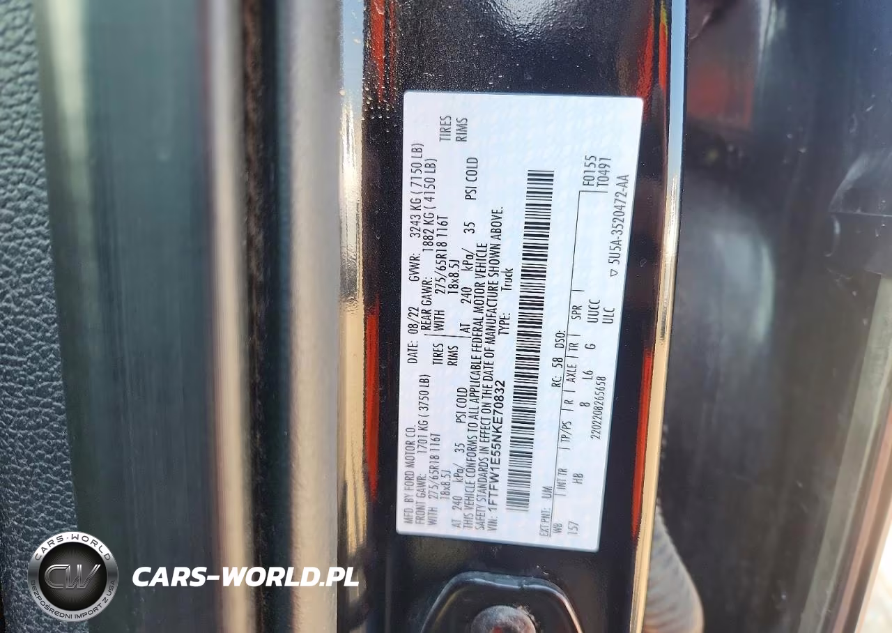 2022 Ford F150 Supercrew VIN:1FTFW1E55NKE70832 - 12