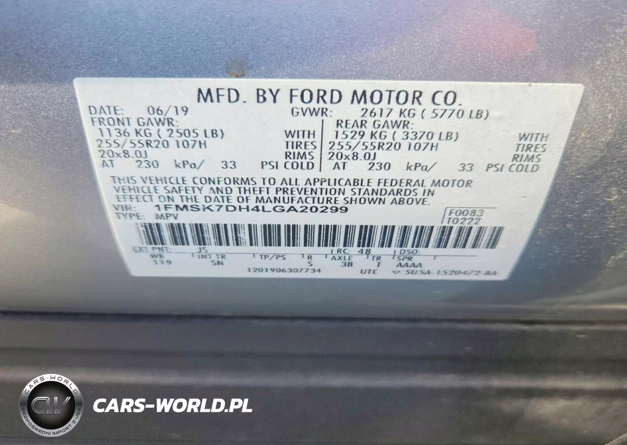 2020 Ford Explorer Xlt VIN:1FMSK7DH4LGA20299 - 13