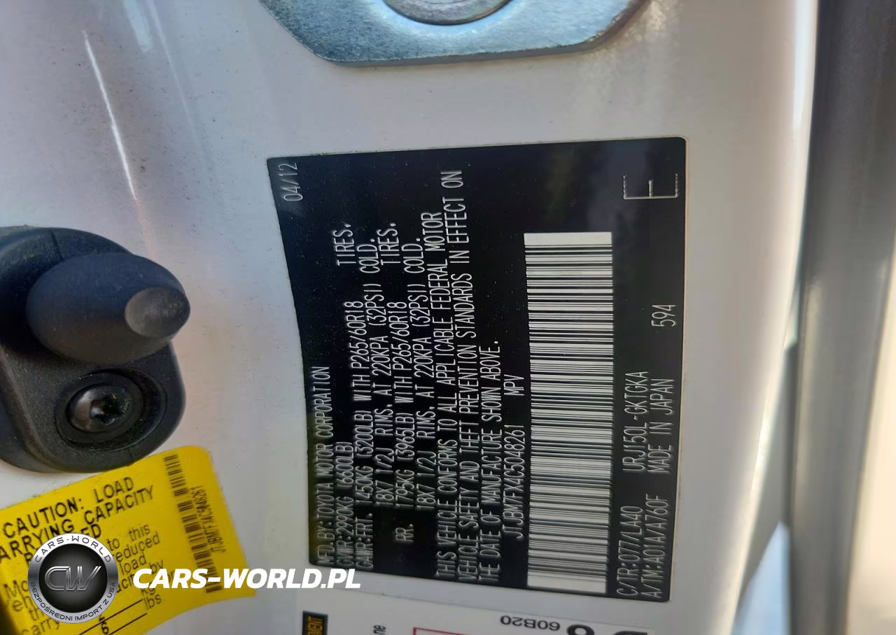 2012 Lexus Gx 460 VIN:JTJBM7FX4C5048261 - 12