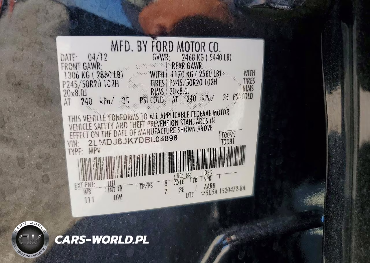 2013 Lincoln Mkx VIN:2LMDJ6JK7DBL04898 - 14