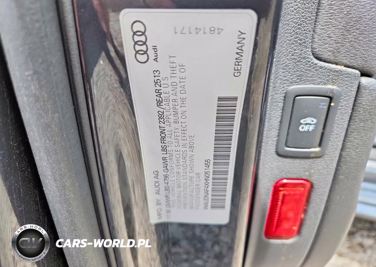 2017 Audi A4 Premium VIN:WAUDNAF4XHN051455 - 12