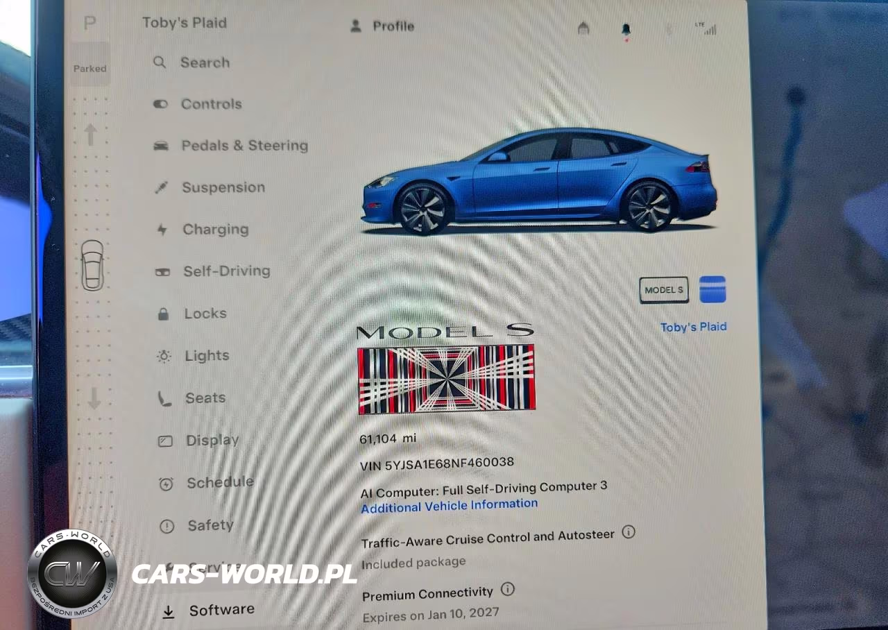 2022 Tesla Model S VIN:5YJSA1E68NF460038 - 9