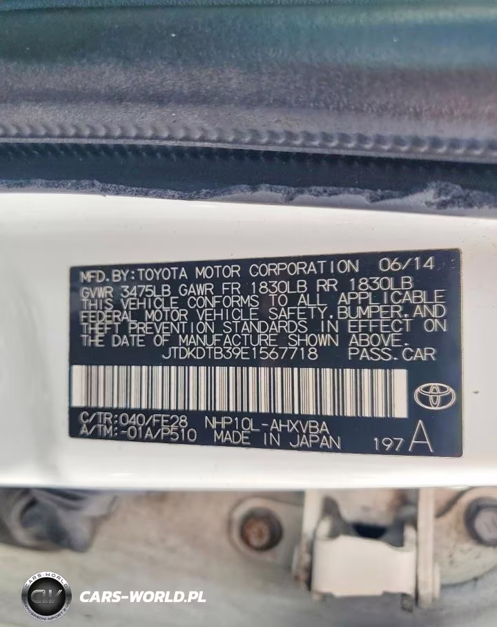 2014 Toyota Prius C One VIN:JTDKDTB39E1567718 - 13