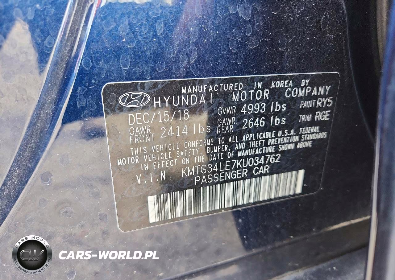 2019 Genesis G70 3.3T Advanced VIN:KMTG34LE7KU034762 - 12