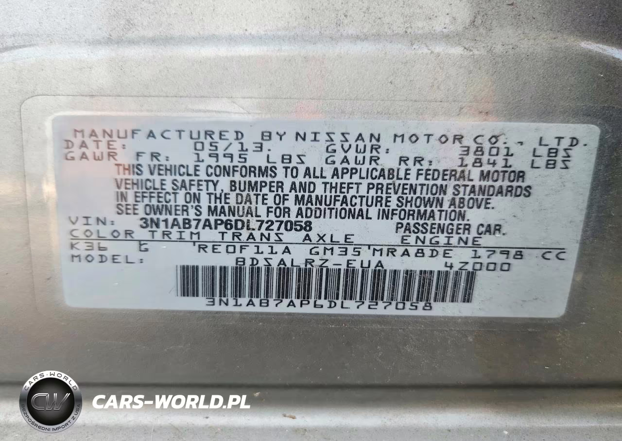 2013 Nissan Sentra S VIN:3N1AB7AP6DL727058 - 13