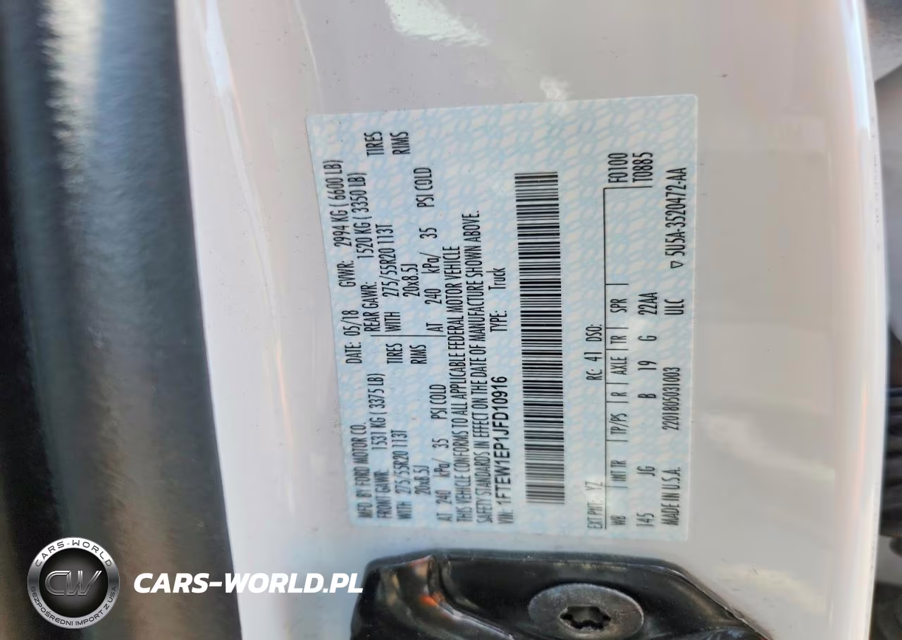 2018 Ford F150 Supercrew VIN:1FTEW1EP1JFD10916 - 13