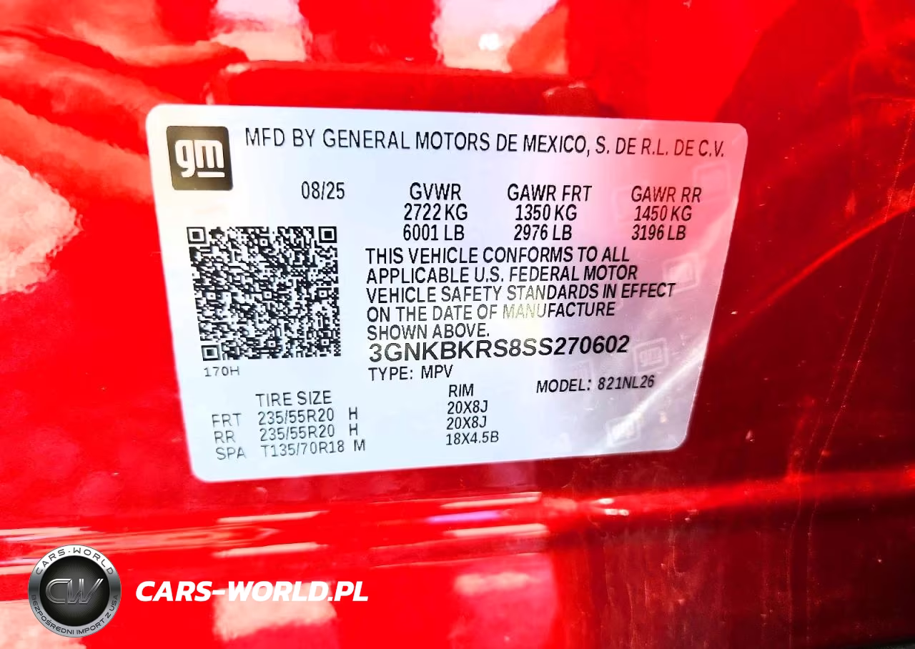 2025 Chevrolet Blazer Rs VIN:3GNKBKRS8SS270602 - 13