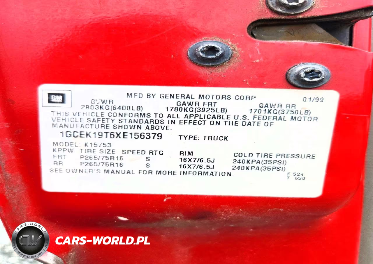 1999 Chevrolet Silverado K1500 VIN:1GCEK19T6XE156379 - 12